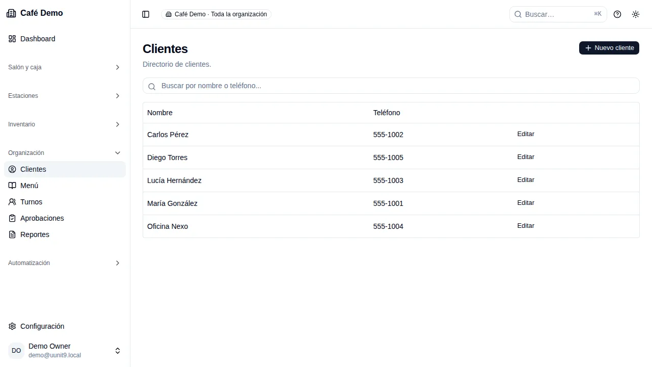 Crear Cliente